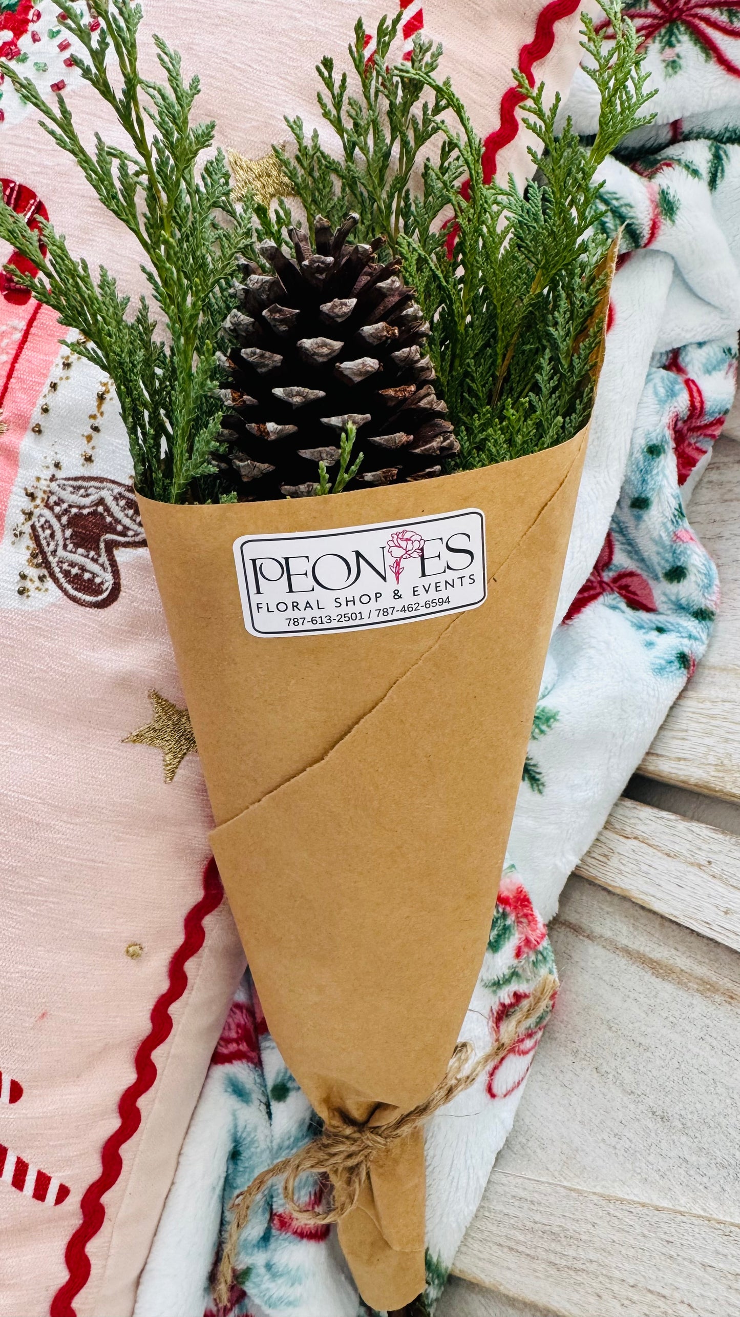 Mini Bouquet Rústico Navideño