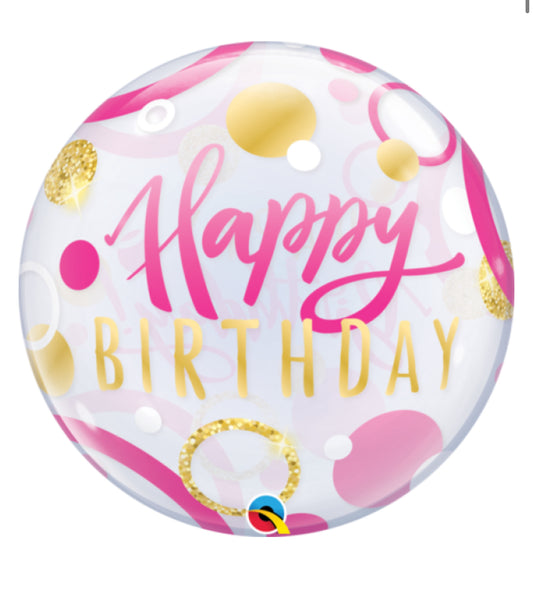 Bubbles ballons: happy birthday