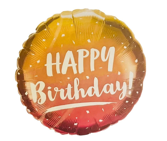 Foil ballons: happy birthday